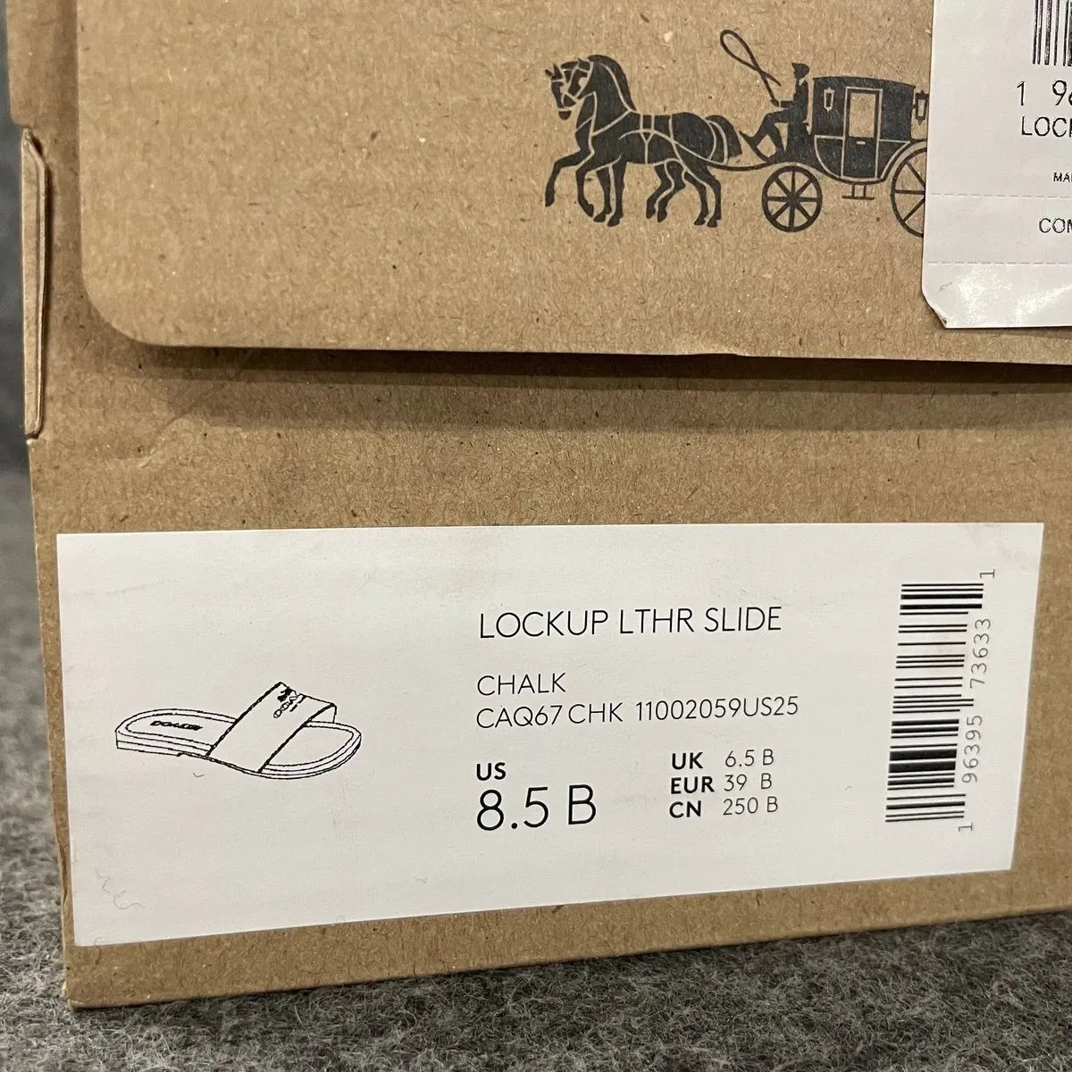 SET COACH – LOCKUP LEATHER SLIDE SANDAL & TERI SIGNATURE CANVAS BAG