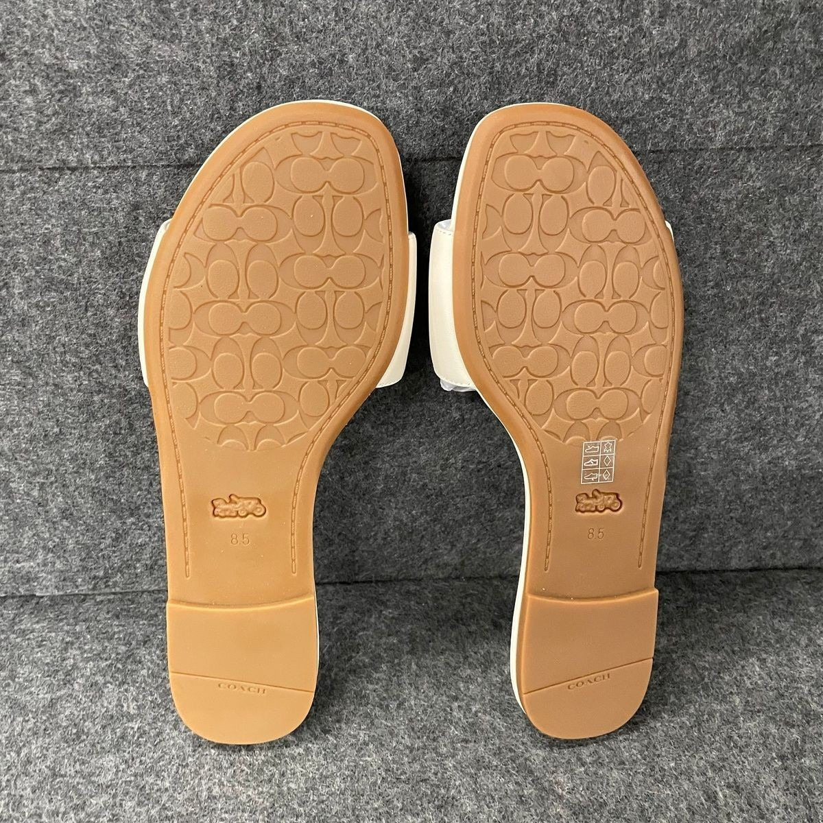 SET COACH – LOCKUP LEATHER SLIDE SANDAL & TERI SIGNATURE CANVAS BAG