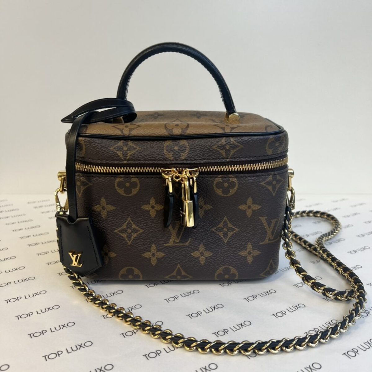 LOUIS VUITTON VANITY PM & FRAME SANDALS SET
