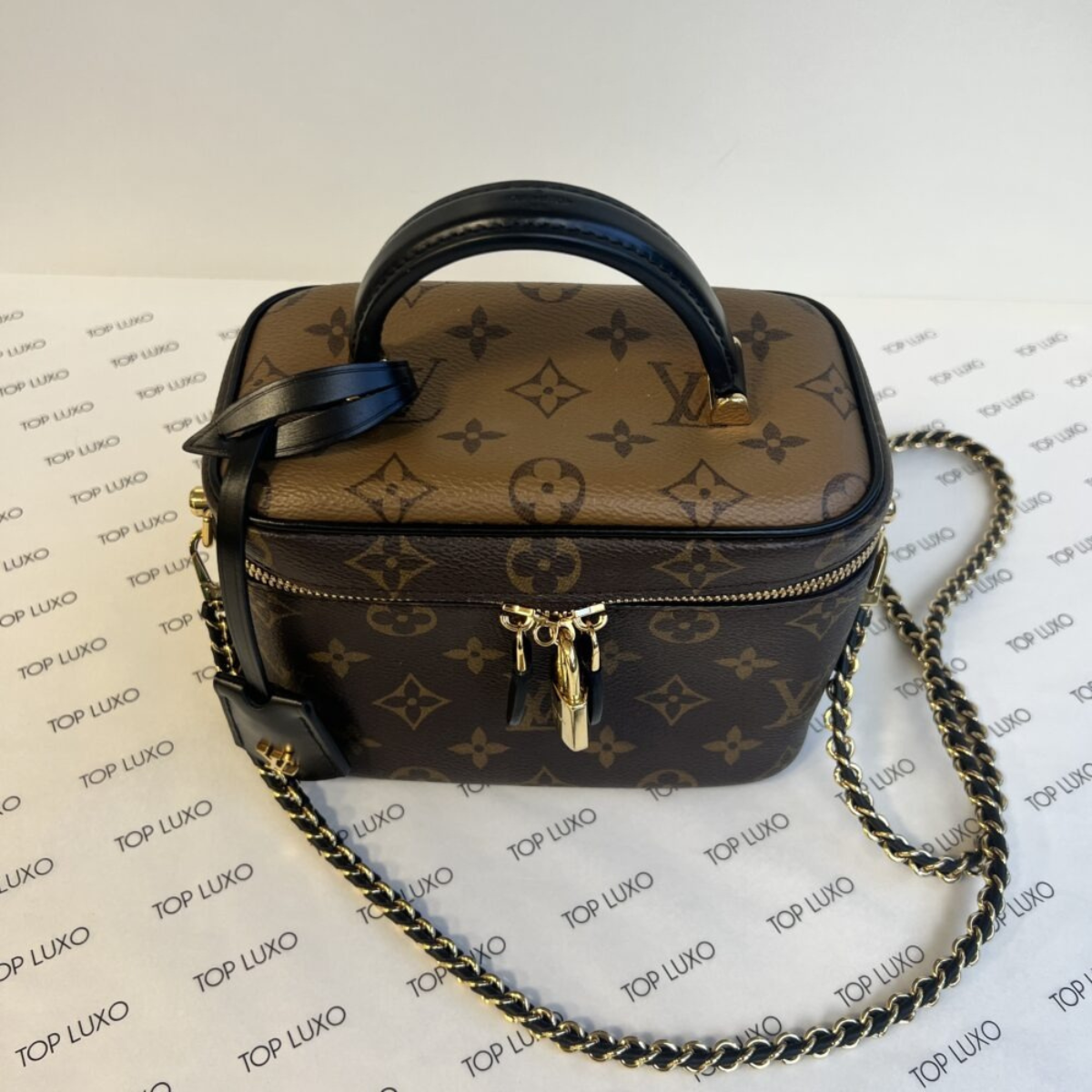 LOUIS VUITTON VANITY PM & FRAME SANDALS SET