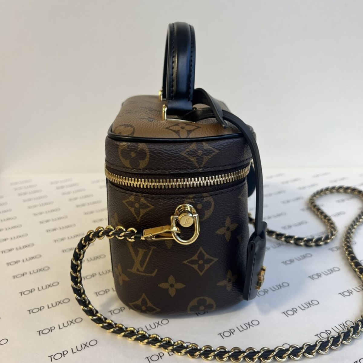 LOUIS VUITTON VANITY PM & FRAME SANDALS SET