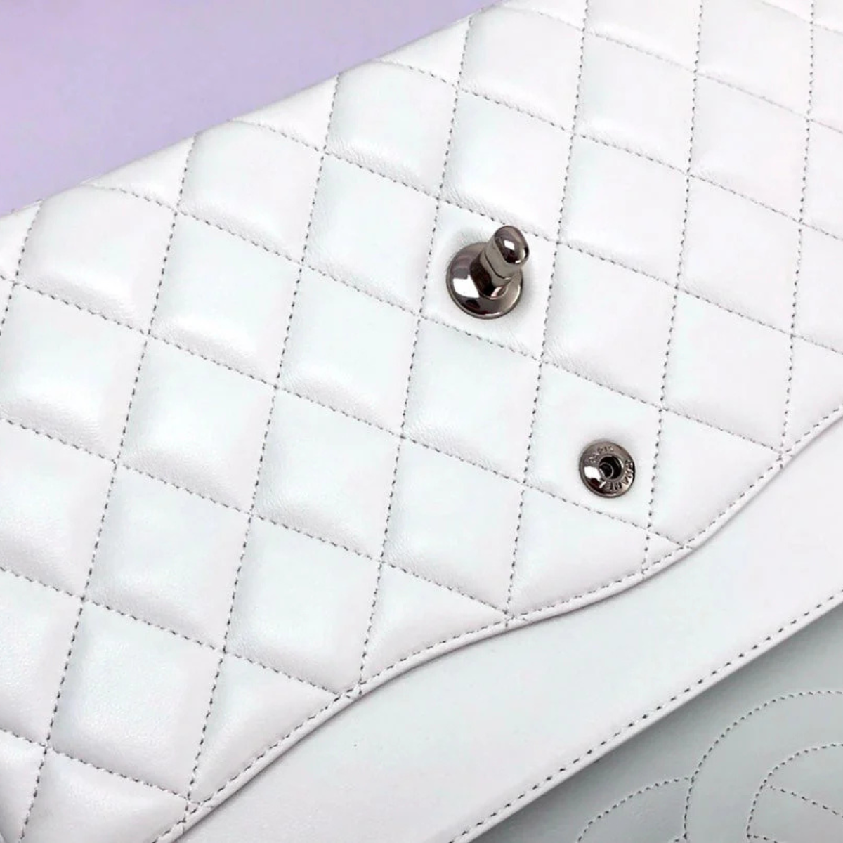 CHANEL CLASSIC SINGLE FLAP BAG OFF WHITE