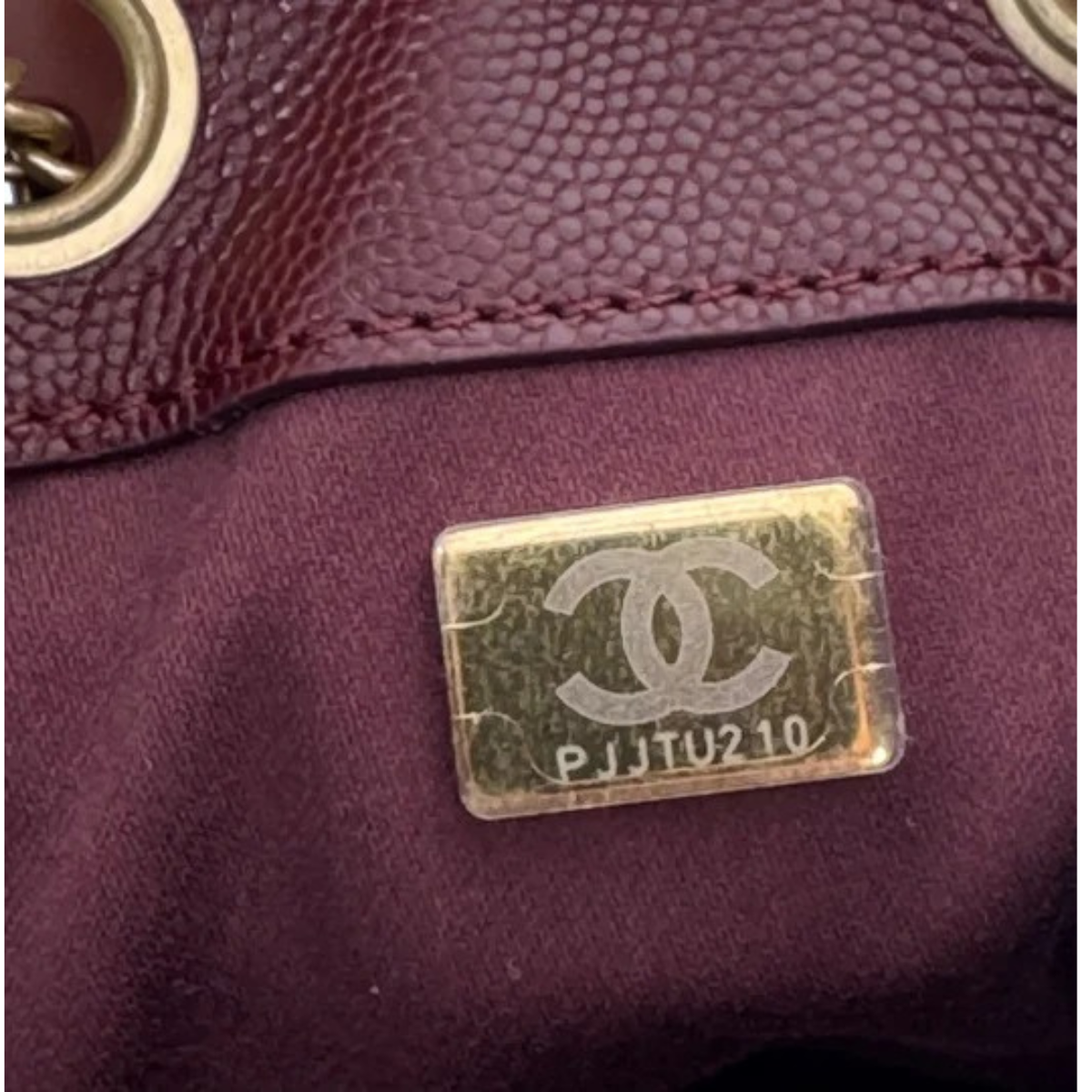 CHANEL 25 BORDEAUX CAVIAR & BALLERINA FLATS SET