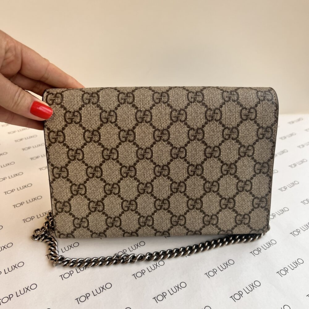 GUCCI DIONYSUS MINI BAG & ANGELINA FLAT SANDAL SET – BEIGE MONOGRAM