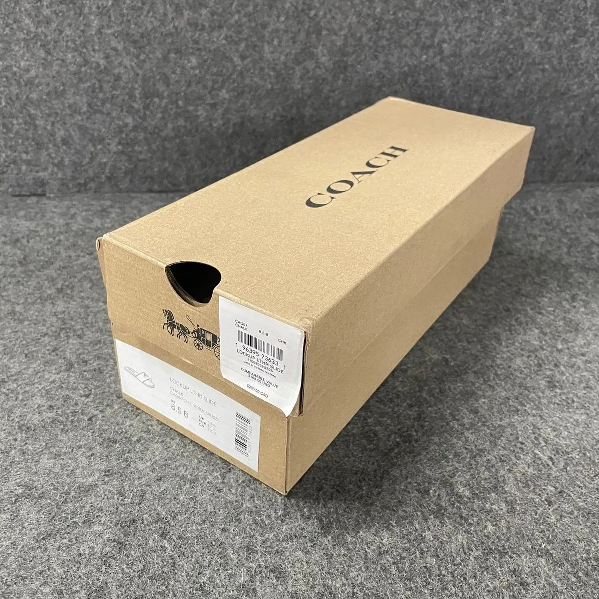 SET COACH – LOCKUP LEATHER SLIDE SANDAL & TERI SIGNATURE CANVAS BAG