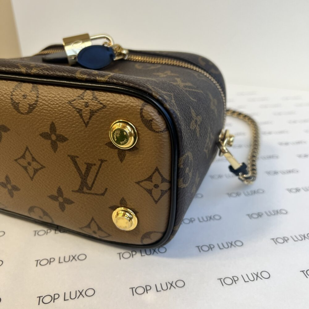 LOUIS VUITTON VANITY PM & FRAME SANDALS SET