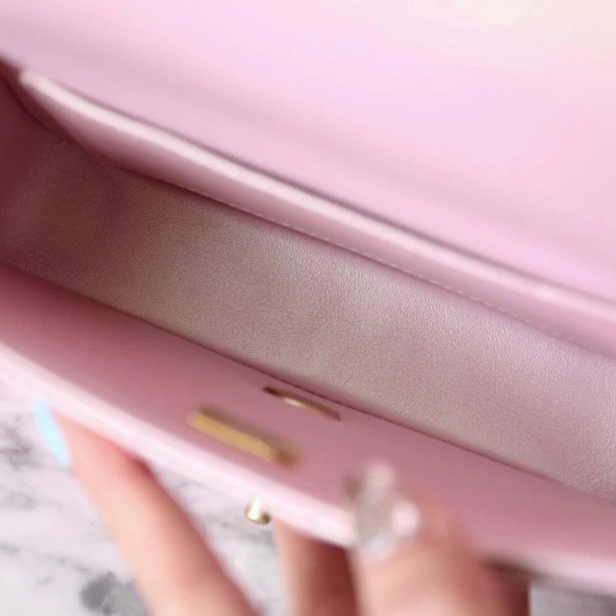 CHANEL CLASSIC FLAP MINI BAG IN PINK LAMBSKIN WITH GOLD HARDWARE